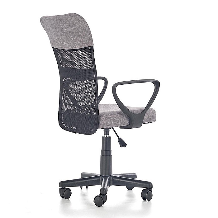 Scaun birou pentru copii cu plasa textila, HM Timmy, ergonomic, inaltime reglabila, structura polipropilena, rotativ, 120 kg, gri [5]