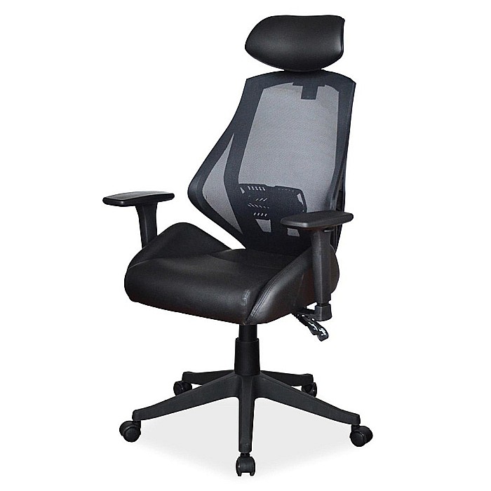 Scaun birou SL Q406, Ergonomic, Brate ajustabile, Inaltime ajustabila, Mecanism balansare, Mecanism Multiblock, 100 Kg, Negru [2]