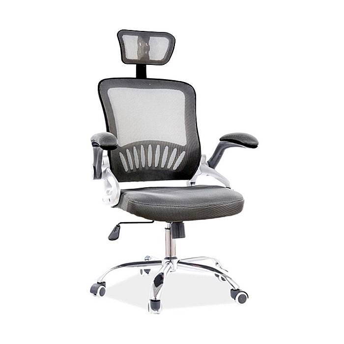 Scaun birou SL Q831, mesh, mecanism de balans, cotiere reglabile, rotatie 360°, suport lombar, 100 kg, negru [1]