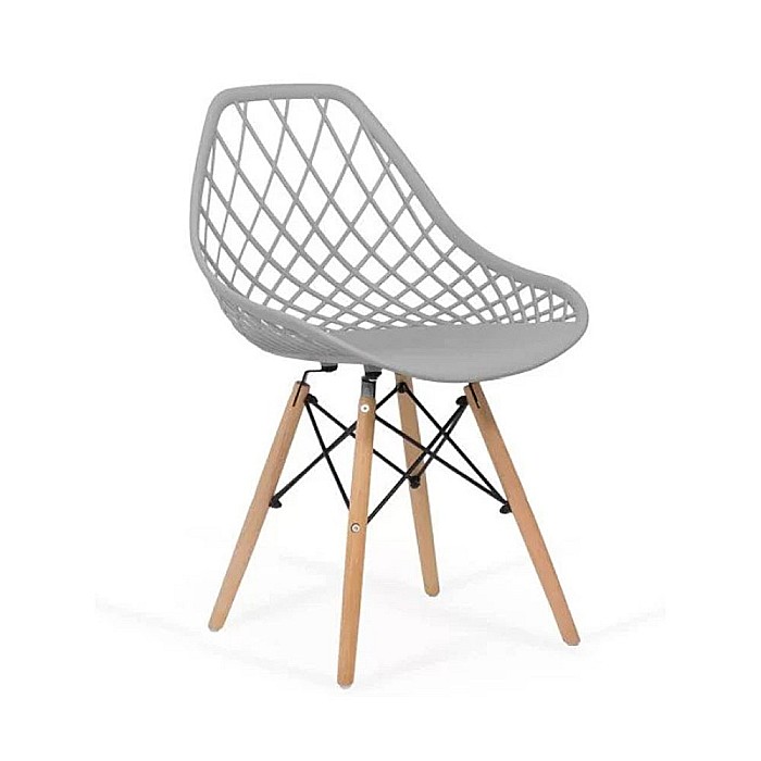 Scaun bucatarie BUC 220, design modern, polipropilena, picioare lemn, 100 kg [1]