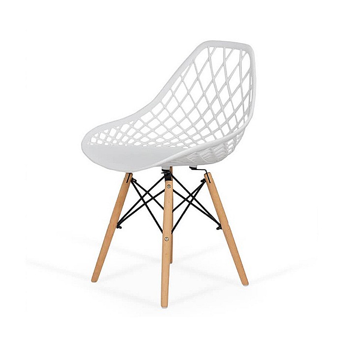 Scaun bucatarie BUC 220, design modern, polipropilena, picioare lemn, 100 kg [3]