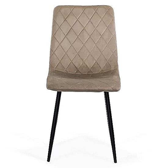 Scaun bucatarie si living BUC 209, metalic, tapitat cu catifea,100 kg, 45x40x90 cm, bej [2]