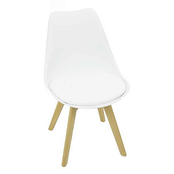 Scaun bucatarie si living BUC 242, ergonomic, polipropilena, sezut cu piele ecologica, cadru lemn, 110 kg [3]