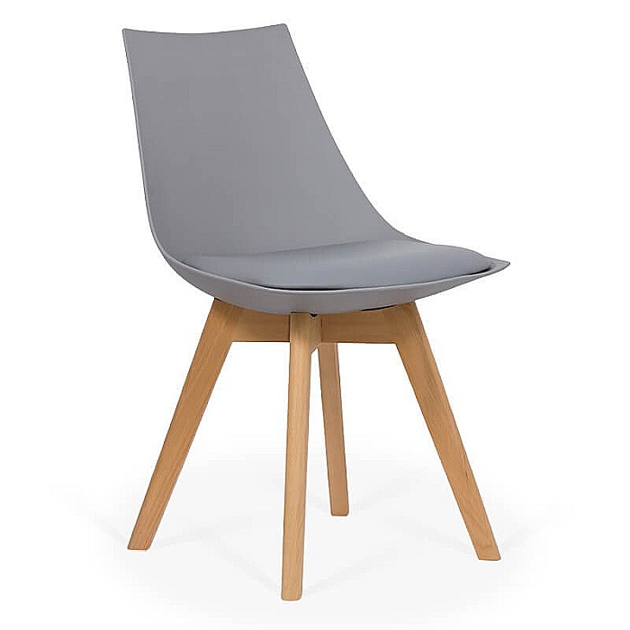 Scaun bucatarie si living BUC 245, polipropilena, sezut piele ecologica, picioare lemn, 110 kg [1]