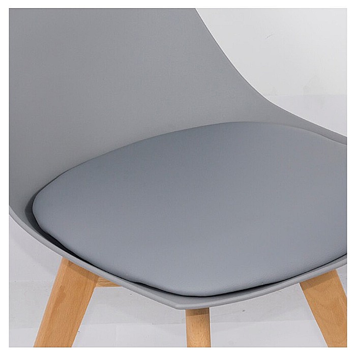 Scaun bucatarie si living BUC 245, polipropilena, sezut piele ecologica, picioare lemn, 110 kg [3]