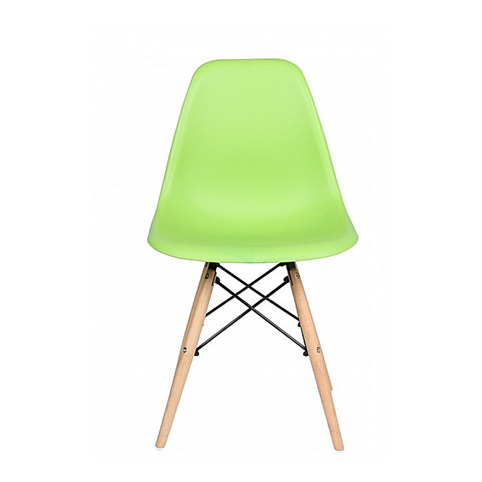 Scaun bucatarie si living Moon, ergonomic, polipropilena, structura lemn, 100 kg, verde [3]