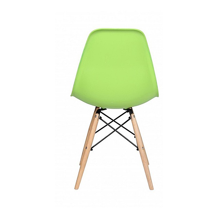 Scaun bucatarie si living Moon, ergonomic, polipropilena, structura lemn, 100 kg, verde [2]