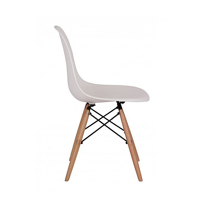 Scaun bucatarie si living Moon, ergonomic, polipropilena, structura lemn, 100 kg, alb [3]