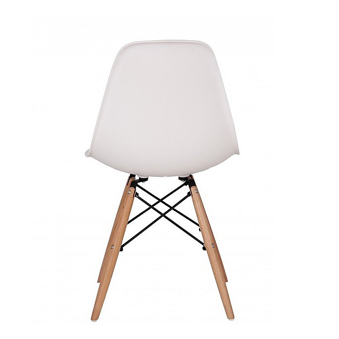 Scaun bucatarie si living Moon, ergonomic, polipropilena, structura lemn, 100 kg, alb [5]