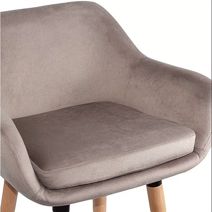 Scaun de bar ABS 1271, cu spatar, catifea, suport picioare, cadru lemn, fix, 110 kg [3]