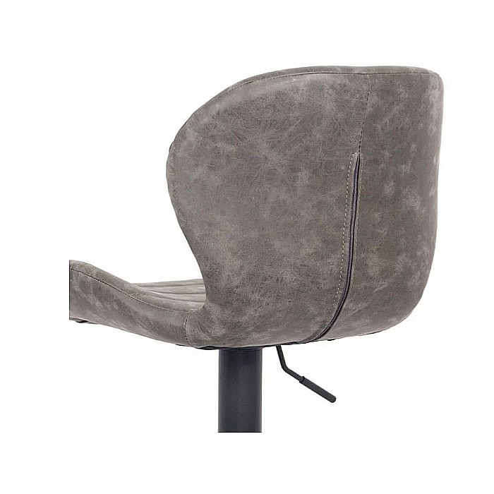 Scaun de bar ABS 144, piele ecologica, suport picioare, ergonomic, inaltime reglabila, 100 kg, gri [6]