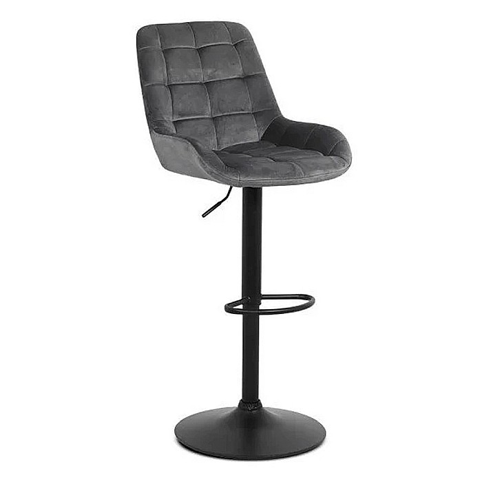 Scaun de bar ABS 145, ergonomic, catifea, suport picioare, inaltime reglabila, 100 kg [2]