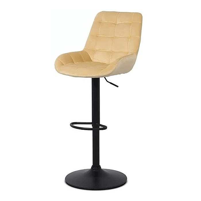 Scaun de bar ABS 145, ergonomic, catifea, suport picioare, inaltime reglabila, 100 kg [2]