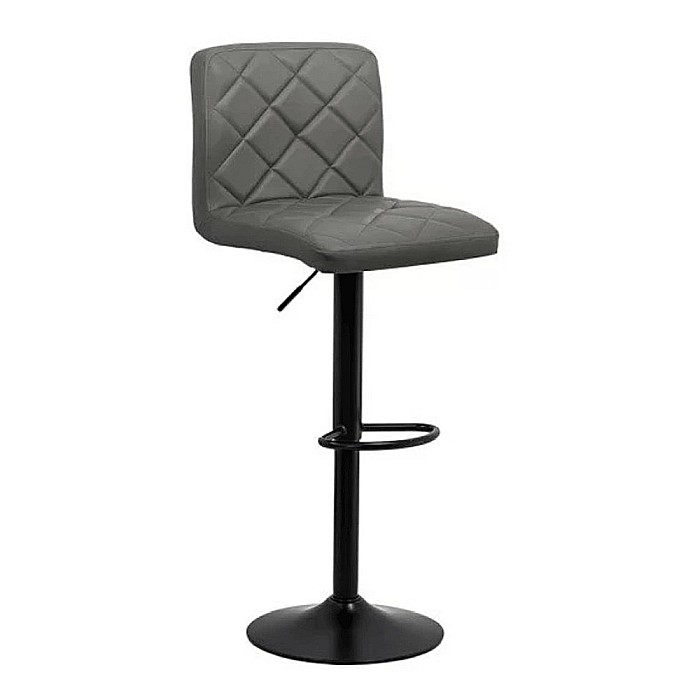 Scaun de bar ABS 147, cu spatar, piele ecologica, suport picioare, cadru metalic, rotativ, 100 kg [3]