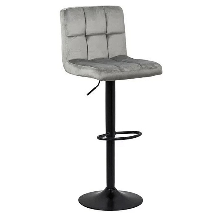 Scaun de bar ABS 191B, catifea, suport picioare, rotatie 360°, cadru metalic, inaltime ajustabila, 100 kg [1]