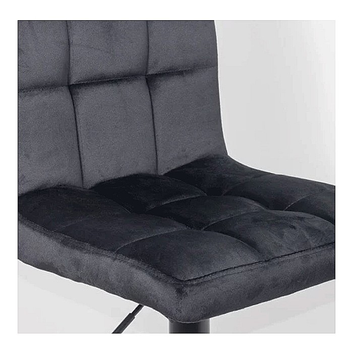 Scaun de bar ABS 191B, catifea, suport picioare, rotatie 360°, cadru metalic, inaltime ajustabila, 100 kg [3]