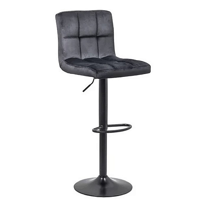 Scaun de bar ABS 191B, catifea, suport picioare, rotatie 360°, cadru metalic, inaltime ajustabila, 100 kg [1]