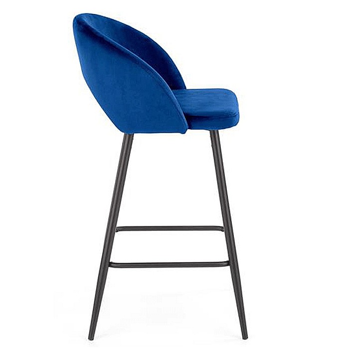 Scaun de bar H96 velvet Albastru [4]