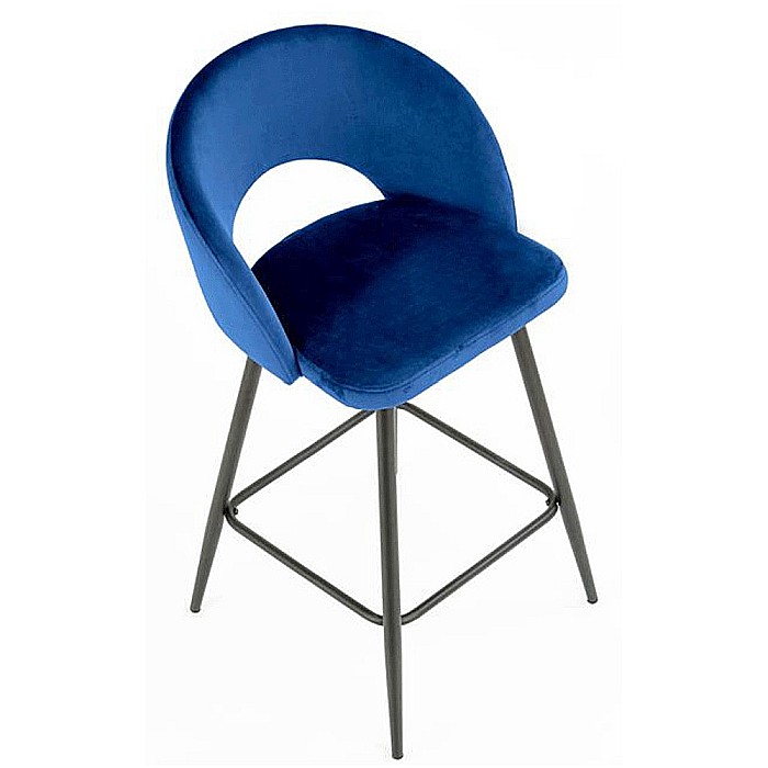 Scaun de bar H96 velvet Albastru [6]