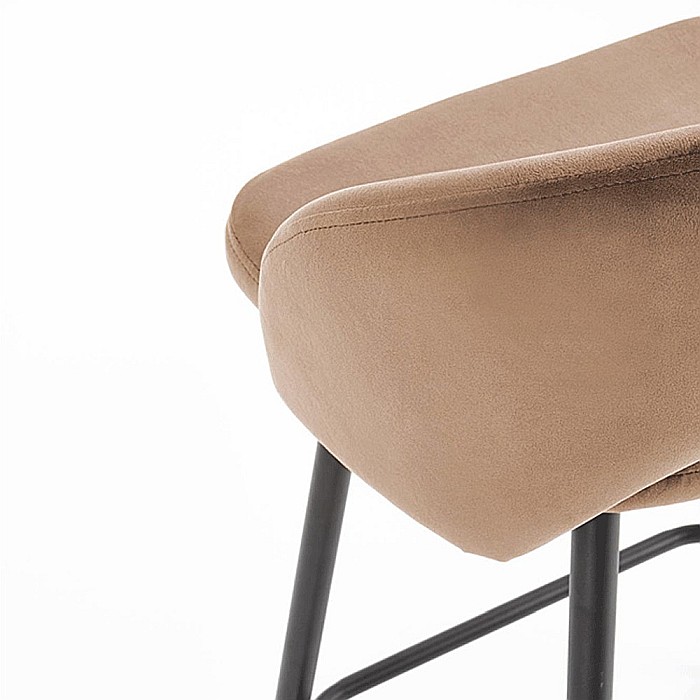 Scaun de bar H96 velvet Bej [6]