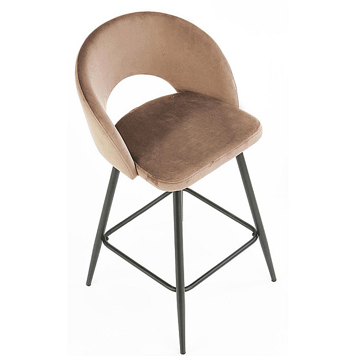 Scaun de bar H96 velvet Bej [7]