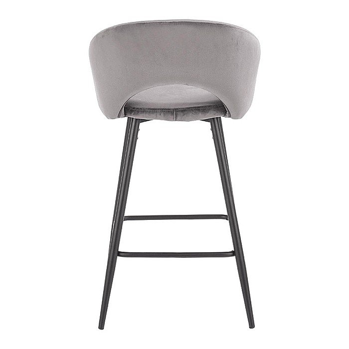 Scaun de bar H96 velvet Gri [2]