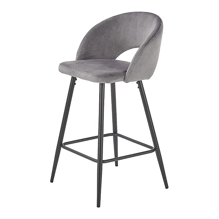 Scaun de bar H96 velvet Gri [5]