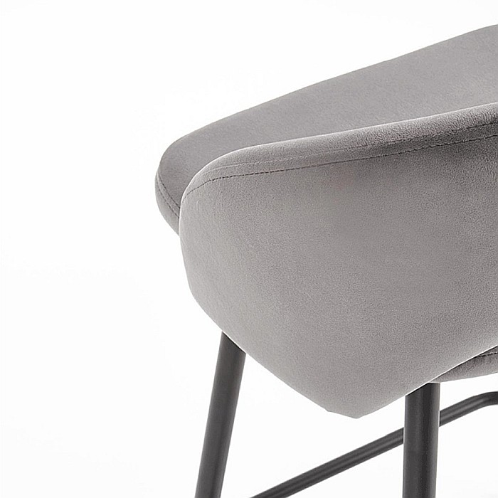 Scaun de bar H96 velvet Gri [6]
