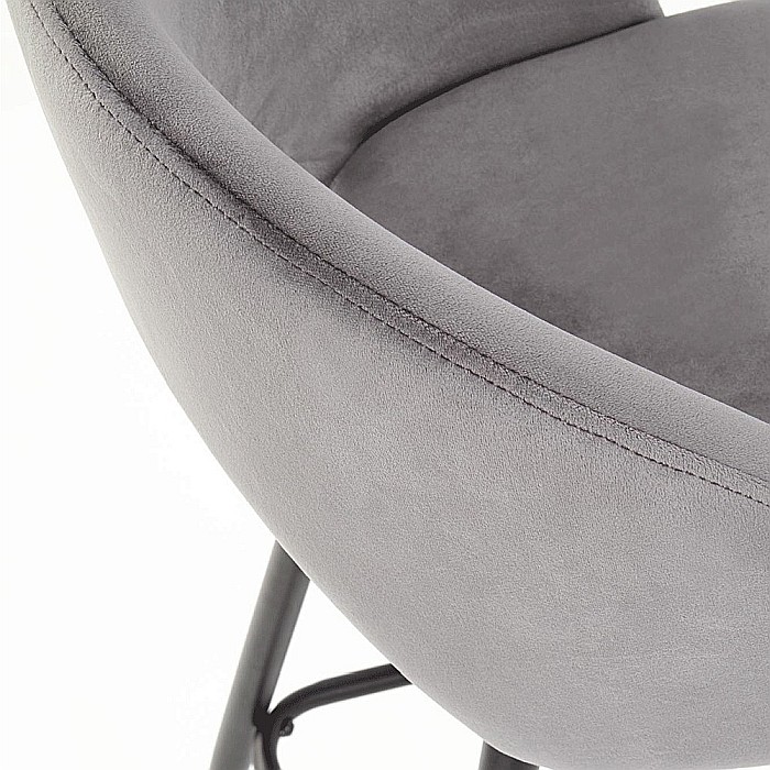 Scaun de bar H96 velvet Gri [8]
