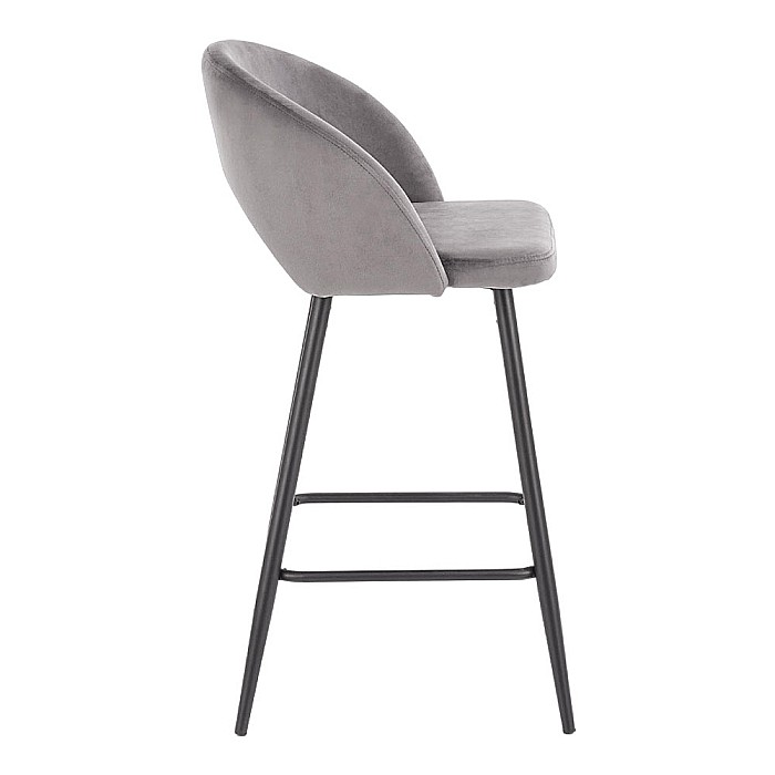 Scaun de bar H96 velvet Gri [3]