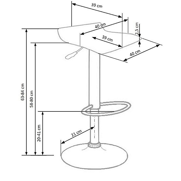 Scaun de bar HM H1, Cadru cromat, Piele ecologica, Rotativ, Suport picioare, Inaltime ajustabila, 102 kg, 84x40x39 cm, Negru [3]