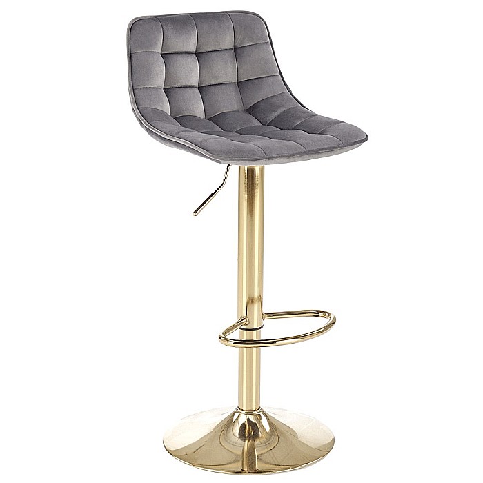 Scaun de bar HM H120 velvet Gri [2]