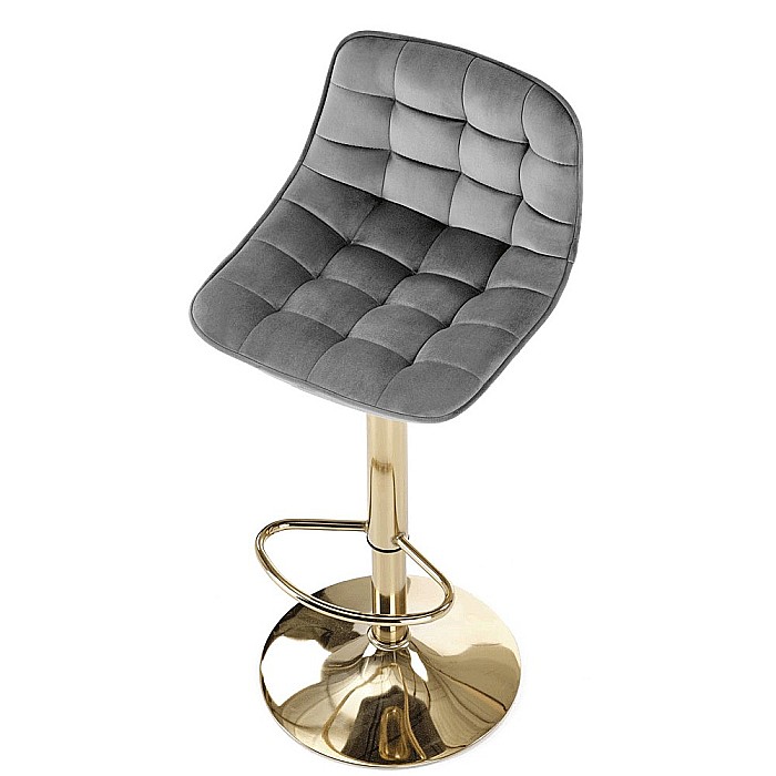 Scaun de bar HM H120 velvet Gri [3]