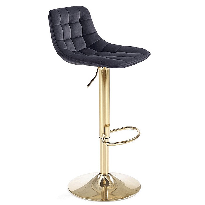 Scaun de bar HM H120 velvet Negru [7]