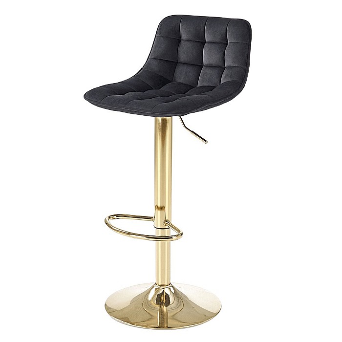 Scaun de bar HM H120 velvet Negru [1]