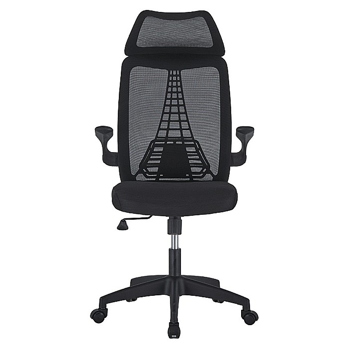 Scaun de birou ergonomic AB518, mesh, suport lombar, inaltime ajustabila, 90 kg, negru [5]