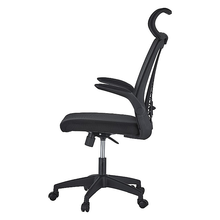 Scaun de birou ergonomic AB518, mesh, suport lombar, inaltime ajustabila, 90 kg, negru [3]