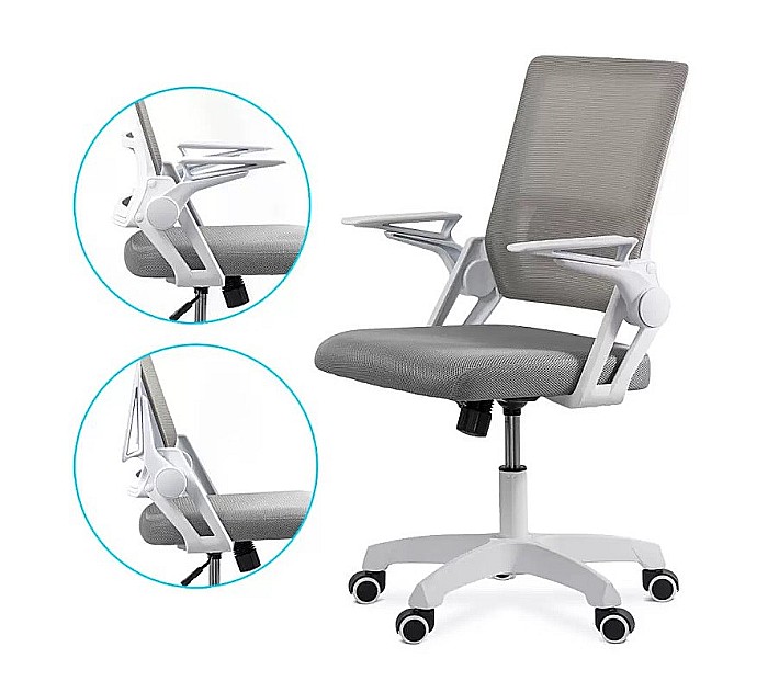 Scaun de birou ergonomic OFF 6261, mesh, cotiere rabatabile, inaltime reglabila, baza polipropilena, 80 kg [2]