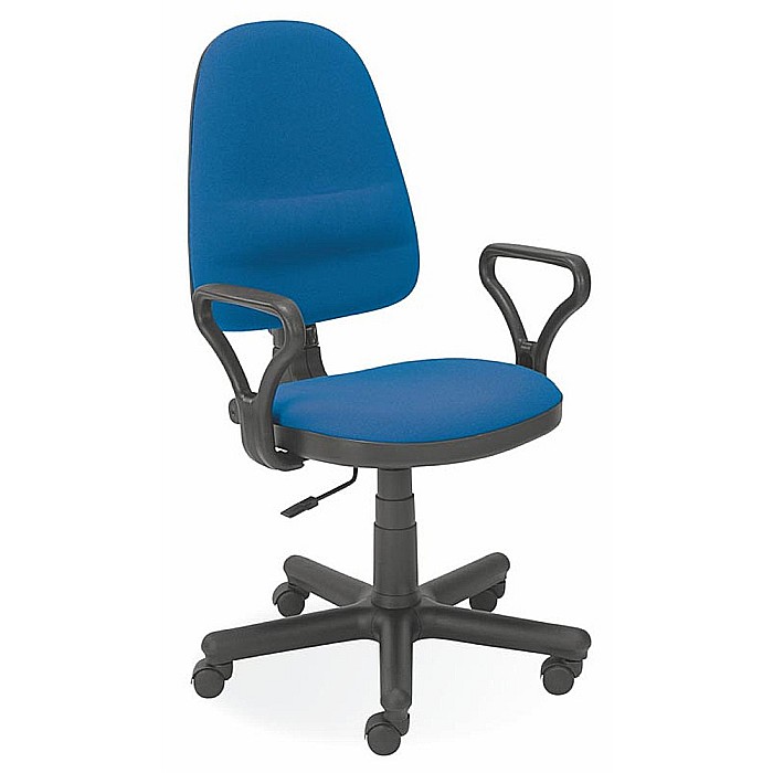 Scaun de birou HM Bravo, Ergonomic, Cadru Polipropilena, Stofa, Inaltime ajustabila, 80 kg, Albastru [1]