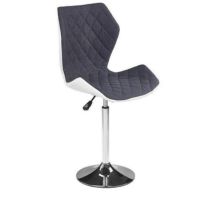 Scaun de birou HM Matrix 2, Ergonomic, Baza fixa, Cadru Cromat, Stofa/Piele ecologica, Inaltime ajustabila, Rotativ, 100 Kg, Alb/Gri [8]