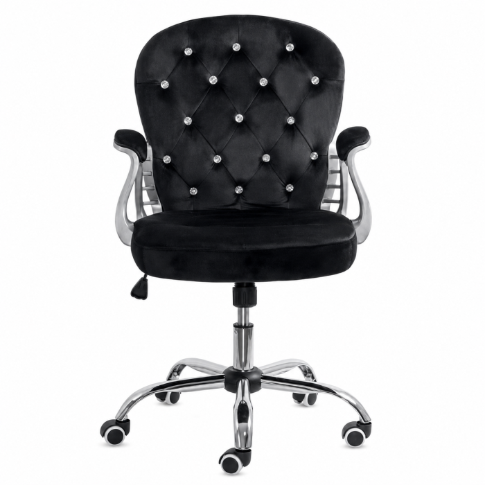 Scaun de birou OFF 437, ergonomic, catifea, roti gumate, glam, 100 kg [2]