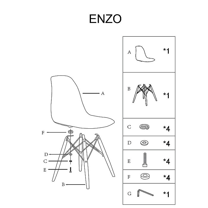 Scaun de bucatarie si living din polipropilena SL Enzo, ergonomic, lemn masiv, 83x46x42 cm, 100 kg, Bleu [6]