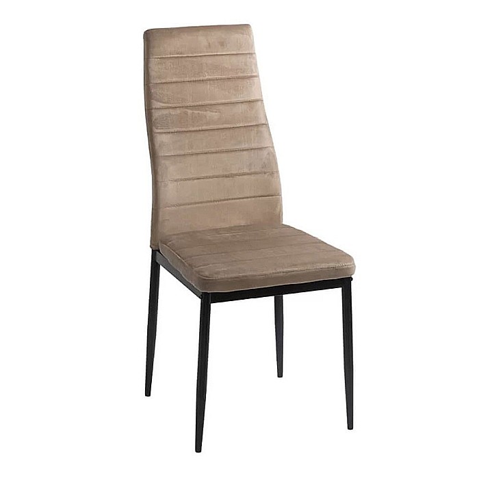 Scaun de living si bucatarie BUC 263V, catifea, picioare metalice, spatar inalt, 120 kg [1]