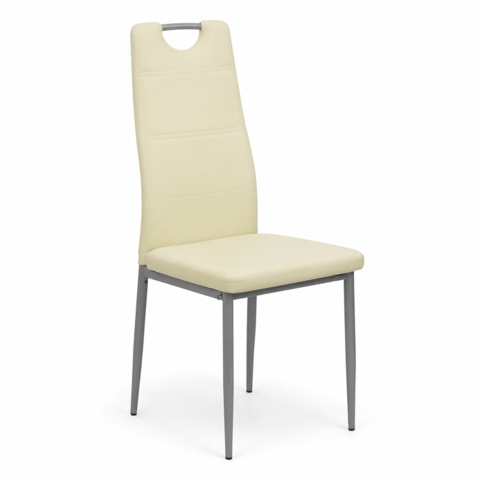 Scaun de living si bucatarie BUC 264, piele ecologica, picioare metalice, spatar inalt, 120 kg [2]