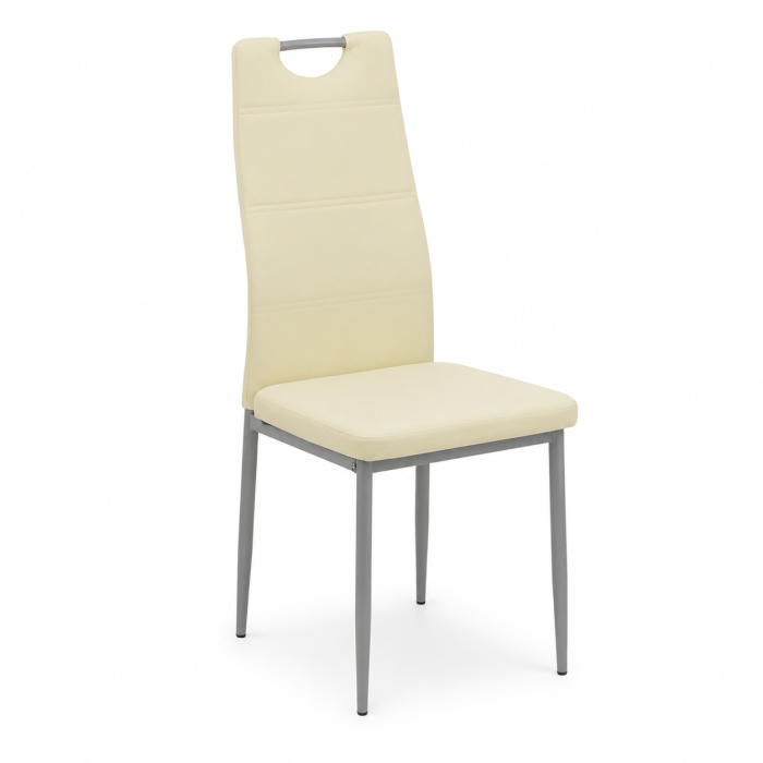 Scaun de living si bucatarie BUC 264, piele ecologica, picioare metalice, spatar inalt, 120 kg [4]