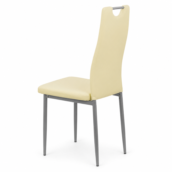 Scaun de living si bucatarie BUC 264, piele ecologica, picioare metalice, spatar inalt, 120 kg [5]