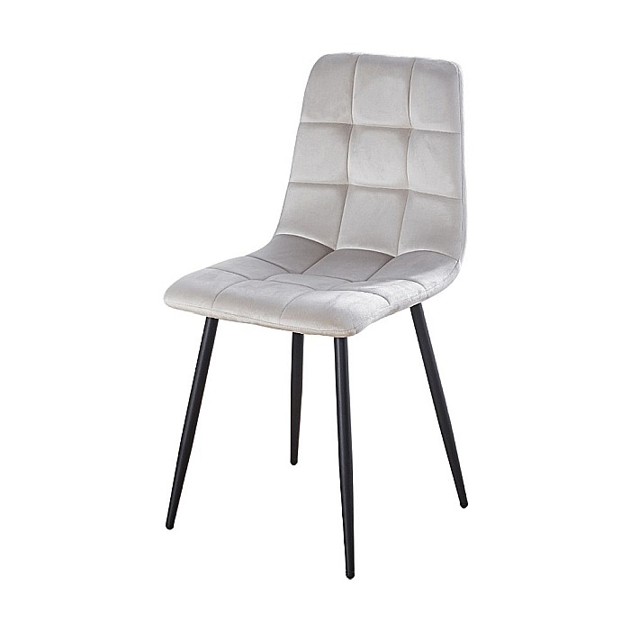 Scaun de living si bucatarie cu cadru metalic, AB37 ergonomic, catifea, 89x44x43 cm, 100 Kg, Bej [1]