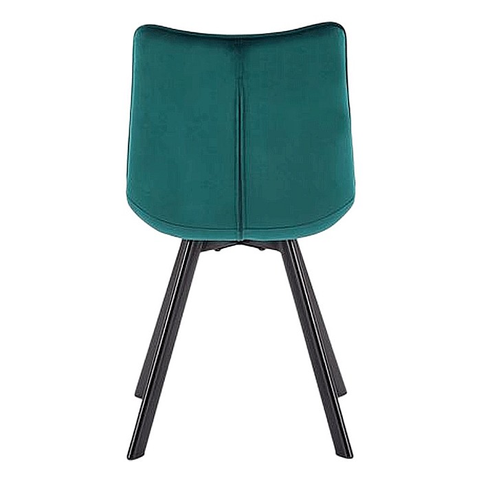 Scaun de living si bucatarie cu cadru metalic, HM K332, ergonomic, stofa velvet, 84x46x61 cm, 100 Kg, Turcoaz [9]