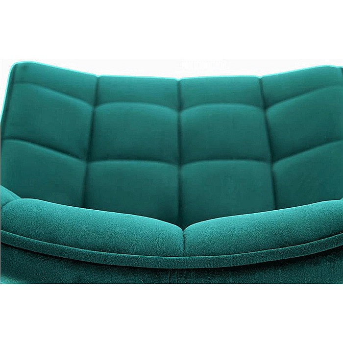 Scaun de living si bucatarie cu cadru metalic, HM K332, ergonomic, stofa velvet, 84x46x61 cm, 100 Kg, Turcoaz [6]
