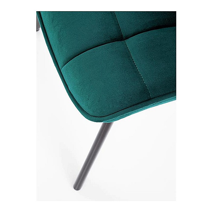 Scaun de living si bucatarie cu cadru metalic, HM K332, ergonomic, stofa velvet, 84x46x61 cm, 100 Kg, Turcoaz [8]